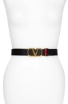 VALENTINO GARAVANI VLOGO BUCKLE REVERSIBLE LEATHER BELT,UW2T0T15ZFR