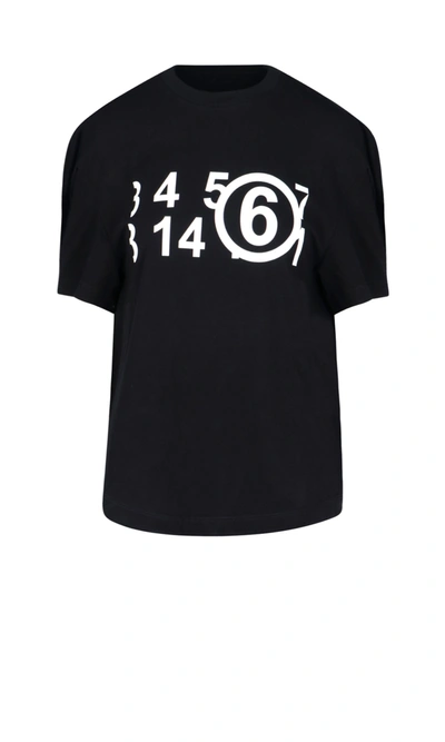 Mm6 Maison Margiela T-shirt In Black