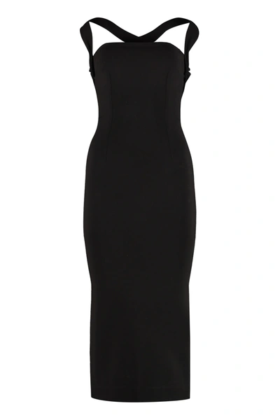 Dolce & Gabbana Knitted Longuette Dress In Black