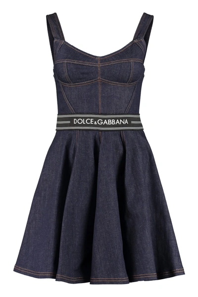 Dolce & Gabbana Denim Bustier Dress