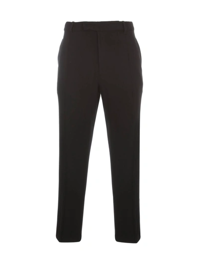 Ann Demeulemeester Wool Skinny Trousers W/apllicated Pockets In Black