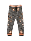 DOLCE & GABBANA GREY TROUSERS WITH TIGER AND STAR PRINT DOLCE & GABBANA KIDS,11537413