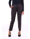 PESERICO PESERICO WOMEN'S BROWN WOOL PANTS,P0471805816MARRONEEBLU 36