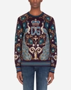 DOLCE & GABBANA CASHMERE ROUND-NECK SWEATER WITH EMBROIDERY