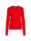 Proenza Schouler Lightweight Wool-blend Crewneck Sweater In /red