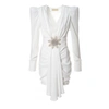 AGGI KRYSTLE WHITE ASPARAGUS DRESS