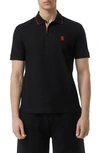 BURBERRY WALTON TB EMBROIDERED SHORT SLEEVE COTTON PIQUÉ POLO,8017003