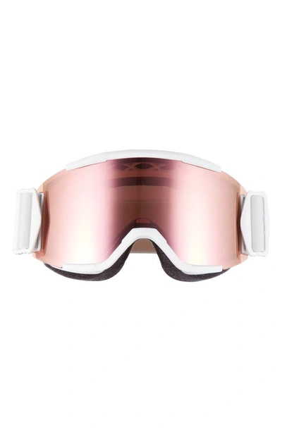 Smith Squad 180mm Chromapop™ Snow Goggles In White Vapor/ Rose Gold