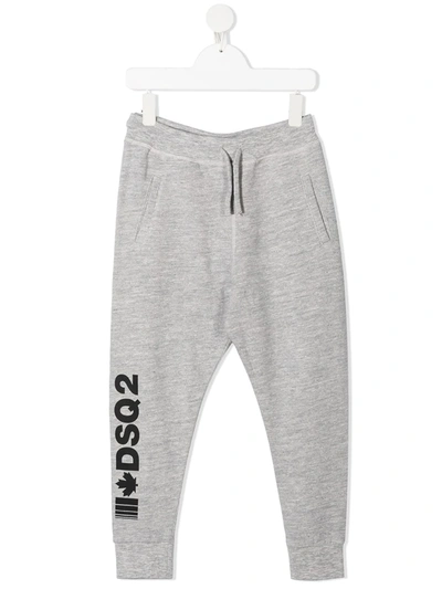 Dsquared2 Kids' Logo印花运动裤 In Grey