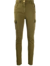 BALMAIN PANELLED SKINNY CARGO TROUSERS