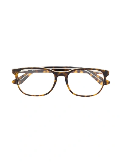 Ray-ban Junior Kids' Square Frame Glasses In Brown