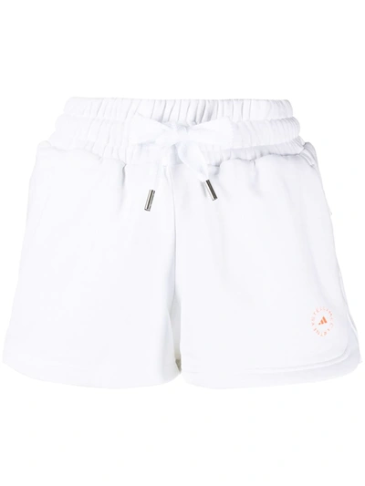 Adidas By Stella Mccartney High Waisted Running Shorts In White