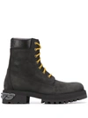 VETEMENTS SUEDE LACE-UP BOOTS