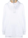 BURBERRY ASYMMETRIC HEM LOOSE-FIT HOODIE