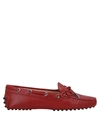 Tod's Loafers In Brick Red