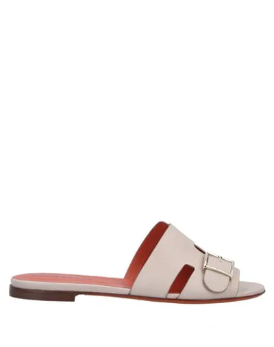 Santoni Sandals In Dove Grey