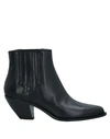 Golden Goose Sunset Leather Ankle Boots In Black
