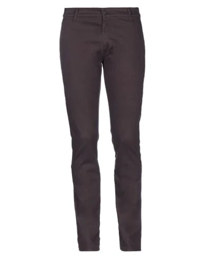 Grey Daniele Alessandrini Casual Pants In Purple