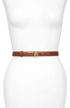 BURBERRY MONOGRAM MOTIF LEATHER BELT,8023441