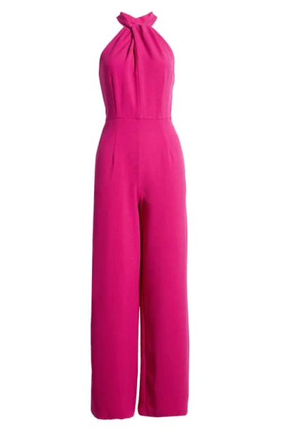 Julia Jordan Halter Neck Jumpsuit In Orchid