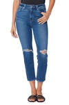 Paige Sarah Ripped Slim Leg Jeans In Stargaze Distressed