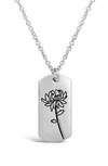 Sterling Forever Women's Birth Flower Necklace In Silver/ November