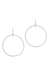 Sterling Forever Circle Drop Earrings In Silver