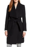 COLE HAAN SIGNATURE SLICK WOOL BLEND WRAP COAT,357SW557