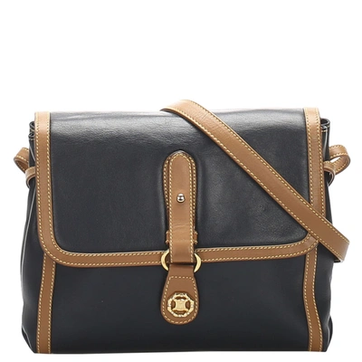 Pre-owned Celine Black/brown Leather Crossbody Bag