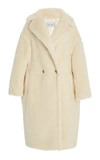 Max Mara Teddy Bear Icon Double-breasted Coat In White