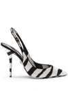 DOLCE & GABBANA ZEBRA-PRINT SLINGBACK PUMPS