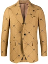 GABRIELE PASINI SKULL PRINT BLAZER JACKET