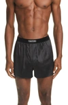Tom Ford Silk Satin Boxer Briefs In Black