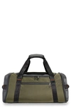 Briggs & Riley Zdx Large Coated Woven Duffel Bag In Hunter Green