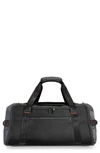 Briggs & Riley Zdx Large Coated Woven Duffel Bag In Black