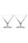 WATERFORD 'ELEGANCE' FINE CRYSTAL MARTINI GLASSES,40001106