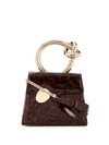 BENEDETTA BRUZZICHES GOLD RING HANDLE TORTOISE EFFECT TOTE BAG
