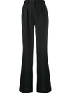 Loulou Studio Flared Wool Trousers In Black