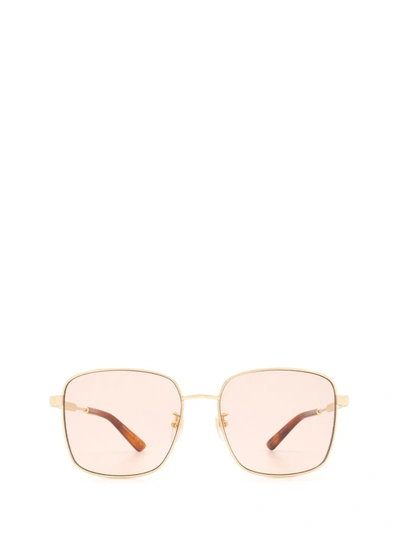 Gucci Eyewear Square Frame Sunglasses In Gold