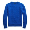 Ralph Lauren Cable-knit Cashmere Sweater In Spring Deep Royal