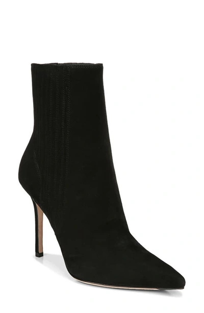 Veronica Beard Lisa Suede Stiletto Ankle Booties In Black