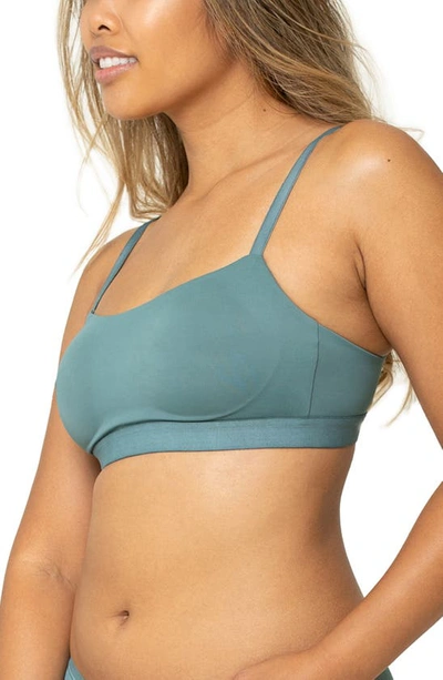 Lively The Eco Straight Up Bralette In Harbor Green
