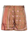 Jejia High-waisted Geometric Print Shorts In Brown