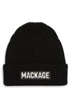Mackage Logo Cuff Hat In Black