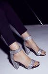 Jeffrey Campbell Lindsay Ankle Strap Sandal In Silver Leather