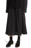 THE ROW TRAVI PLEATED TWILL MIDI SKIRT,5281-W1921