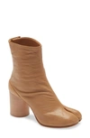 Maison Margiela Tabi Leather Ankle Boots In Nude