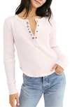 FREE PEOPLE EVEREST LONG SLEEVE HENLEY TOP,OB1164796