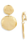 KARINE SULTAN IRREGULAR DISCS CLIP-ON EARRINGS,E56094.10