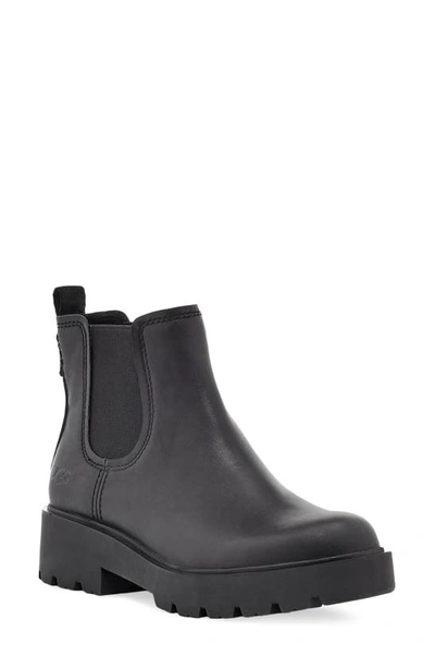 Ugg Markstrum Waterproof Leather Chelsea Boots In Black Leather